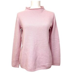 MaxMara S Collection Cashmere Sweater Pink Long Sleeve Mock Neck No Size Tag XS